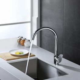 Mezcladora Cocina Urban Cromo Monomando Cuello Ganso