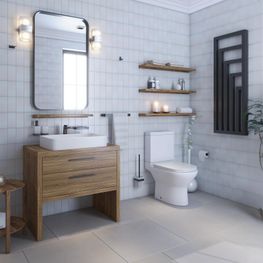 Mezcladora Monomando Lavamanos Caño Alto Kubika Negro Mate