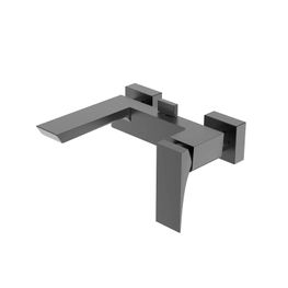 Mezcladora Monomando Ducha Expuesta con Diverter y Salida Tina Kubika Negro Mate