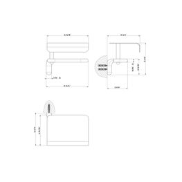 Portapapel Horizontal Goccia Negro Mate