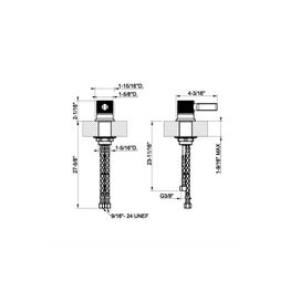 Manija para Ducha Inciso Negro Mate