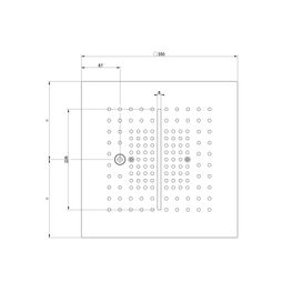 Cubierta Ducha Cuadrada Private Wellness Acero Empotrada 350x350