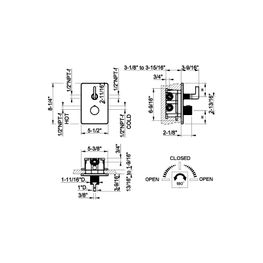 Trim de Ducha Inciso Inox con Diverter