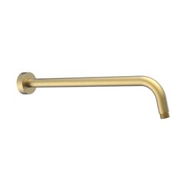 Brazo Ducha Slim Oro Cepillado Redondo 400mm Pared