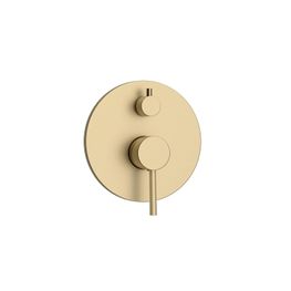 Mezcladora Ducha Slim Oro Cepillado Monomando Empotrada Con Diverter