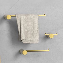 Gancho Doble Slim Oro Cepillado