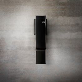 Mezcladora Lavamanos Monomando Rettangolo Negro Mate Caño Bajo