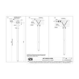 Caño Techo Lavamanos Rettangolo Cobre Cepillado