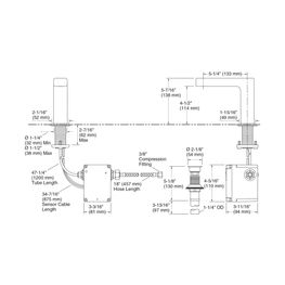 Grifo Institucional Strayt Cromo Sensor Batería Proximidad