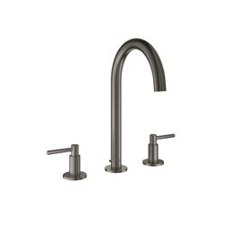 Grifo Lavabo Atrio Grafito Caño Alto Bimando con Desagüe