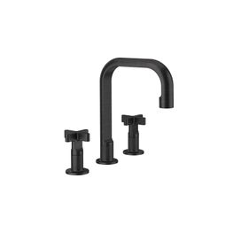 Mezcladora de Lavamanos Inciso Bronce Bimando Caño Alto Manija Cruz sin Desagüe