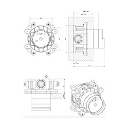 Válvula Mezcladora Pared Una Vía