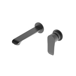 Mezcladora Lavamanos Urban Negro Mate Monomando Pared Sin Desagüe