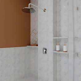 Mezcladora Monomando Ducha Empotrada Piazza Cromo sin Diverter