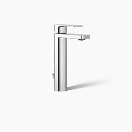 Mezcladora Monomando Lavamanos Caño Alto Parallel Níquel Cepillado con Desagüe