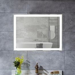 Espejo Fiesta Rectangular 60x80 cm con Antivaho, Bluetooth y Luz LED