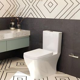 Inodoro OP Capri Plus Blanco One Piece Elongado Cierre Lento ADA 4.8L