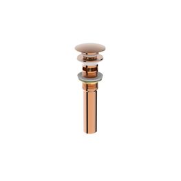 Desagüe Lavamanos Push con Rebalse Kubika Rose Gold Anti-Huella PVD