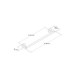Toallero Barra Elate Níquel Cepillado 24"