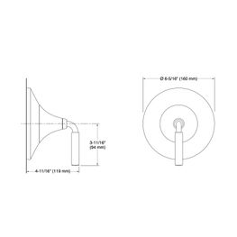 Mezcladora Ducha Tone Latón Cepillado Monomando Empotrada Sin Diverter