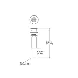 Desagüe con Rejilla Redonda Kohler Cromo Pulido 32 mm