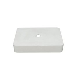 Lavamanos Sorrento Blanco Sandstone Rectangular 506x326 mm con Desagüe