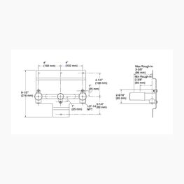 Mezcladora Lavamanos Parallel Bimando a Pared