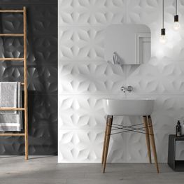 Pure Fiori Blanco Mate 45x90