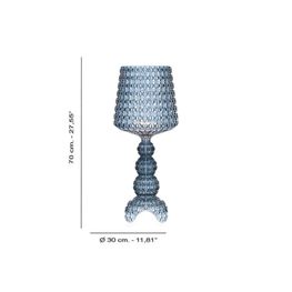 Mini Lámpara de Mesa Kabuki Azul Transparente