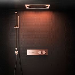 Mezclador Termostático Empotrado Hifi Linear Negro Mate 2 Funciones