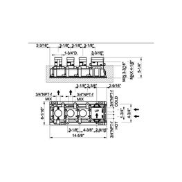 Válvula Hifi para Mezclador Empotrado de 2 Funciones