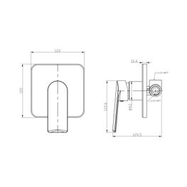 Mezcladora Ducha Saona Cromo Monomando Empotrada