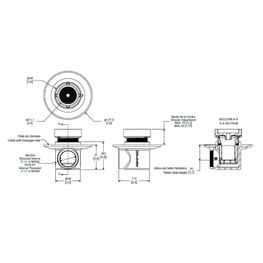 Coladera Corta Helvex Redonda con Inserto Perimetral Boca Lateral