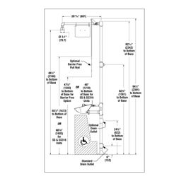 Ducha Emergencia Bradley con Lavaojos Halo