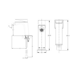 Mezcladora Monomando para Bidet Kubika Cromo sin Desagüe