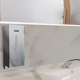 Dispensador Automático Helvex Cromo Pulido de Jabón Espuma a Pared