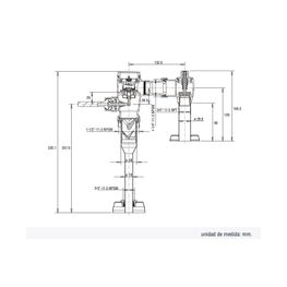 Fluxómetro Palanca Mingitorio Public Cromo 2.5 L