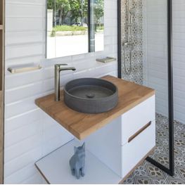 Lavamanos Nápoles Gris Claro Bowl Redondo 425 mm