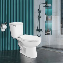 Inodoro Quebec Blanco ADA Two Piece Elongado Cierre Lento Palanca 2" 643L