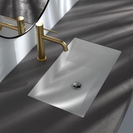 Mezcladora Lavamanos Slim Oro Cepillado Monomando Caño Bajo