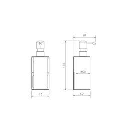 Dispensador de Pared Global Inox Pulido Plástico y Acero 200 ml