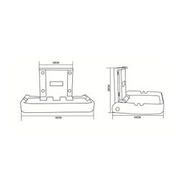 Cambiador de Pañal Global Blanco Plástico 850x540x480 mm