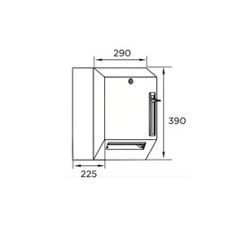 Dispensador Manual Toallas Rollo Global Inox Satin 445x345x285 mm