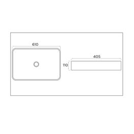 Lavamanos Niger Blanco Slim Rectangular 600x405 mm