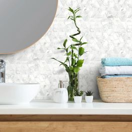 Mosaico Hexagonal Petra Blanco 26x30 cm Caja