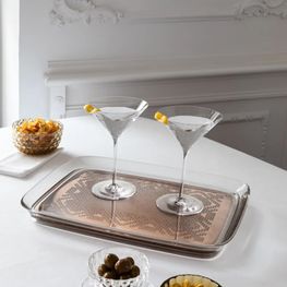 Azafate Teatime Cristal/Cromado