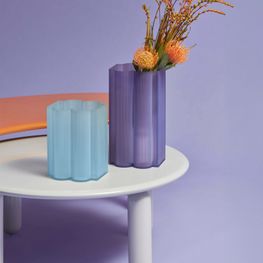 Florero Pequeño Okra Azul Claro