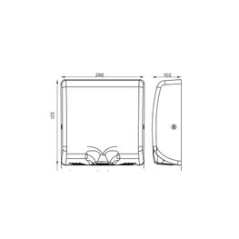 Secador de Manos Global Inox Negro Mate 120V con Filtro HEPA y Luz UV