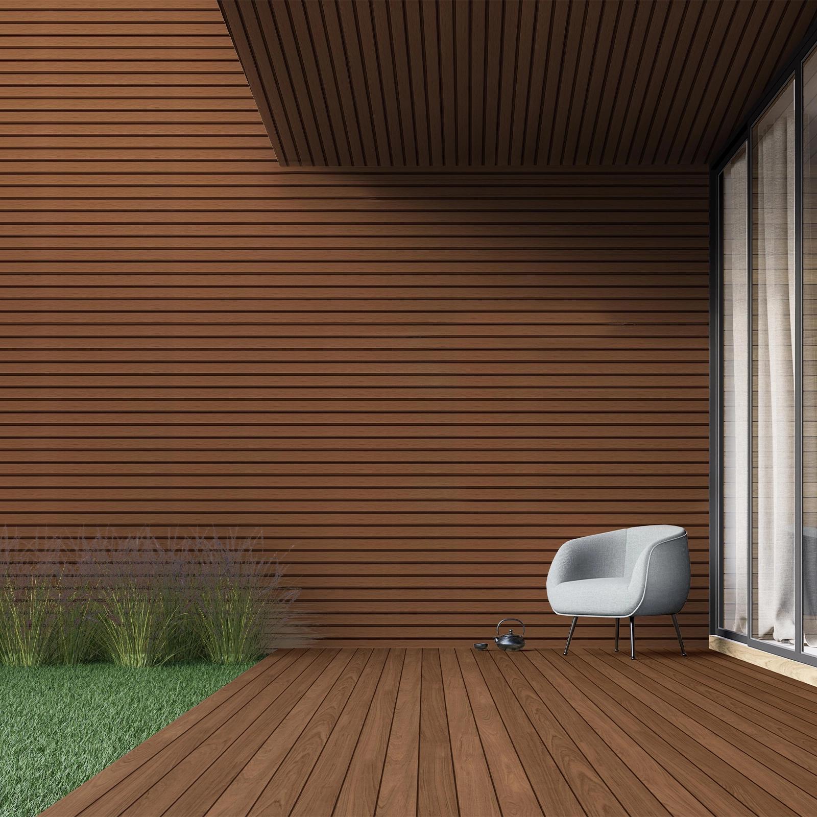 Kit Panel WPC Exterior Duvar Teca 5 piezas / 3.18 m² Klipen - Ferco ...
