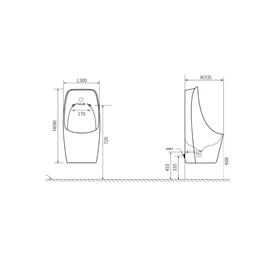 Válvula Descarga Push Cromo Mingitorio Ribon 0.5L